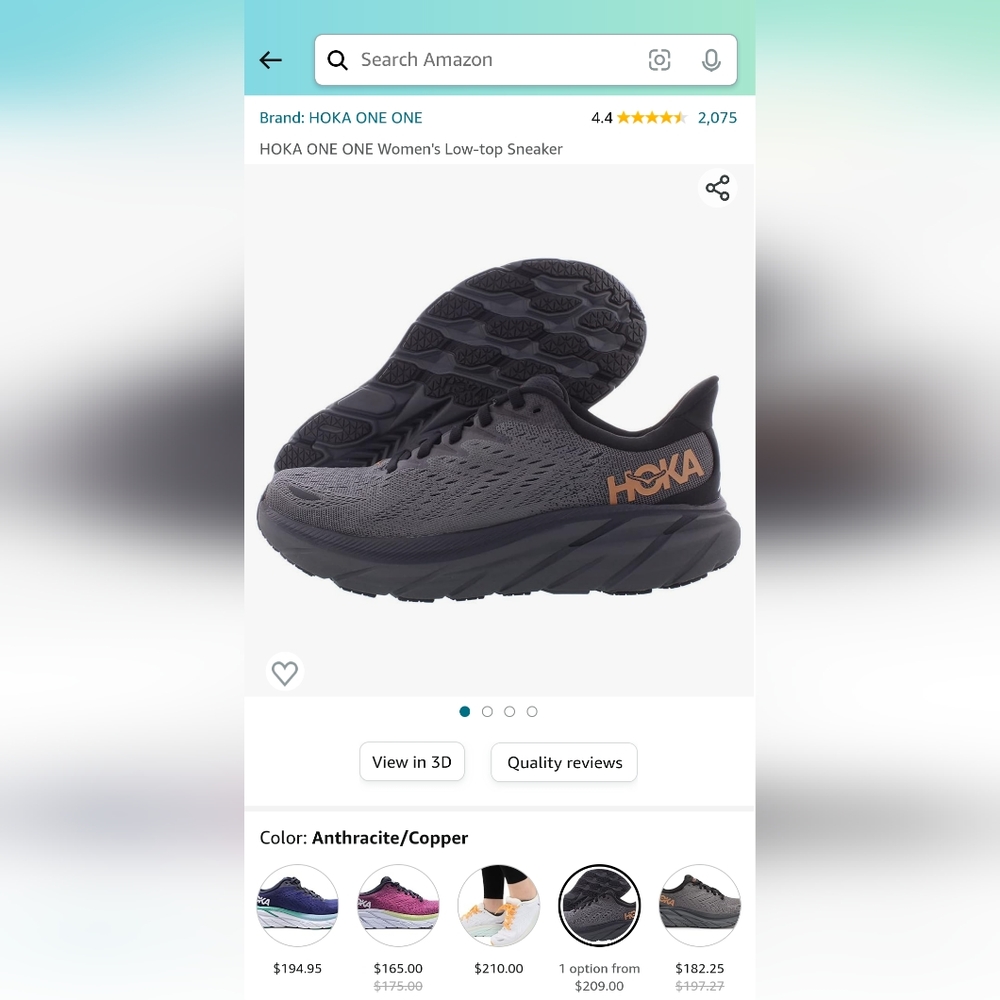 Hoka Clifton 8 anthracite/ copper